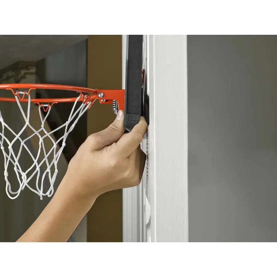 

23 LED LightUp Over the Door Mini Basketball Hoop Includes Mini Basketball and Air Pump , Black