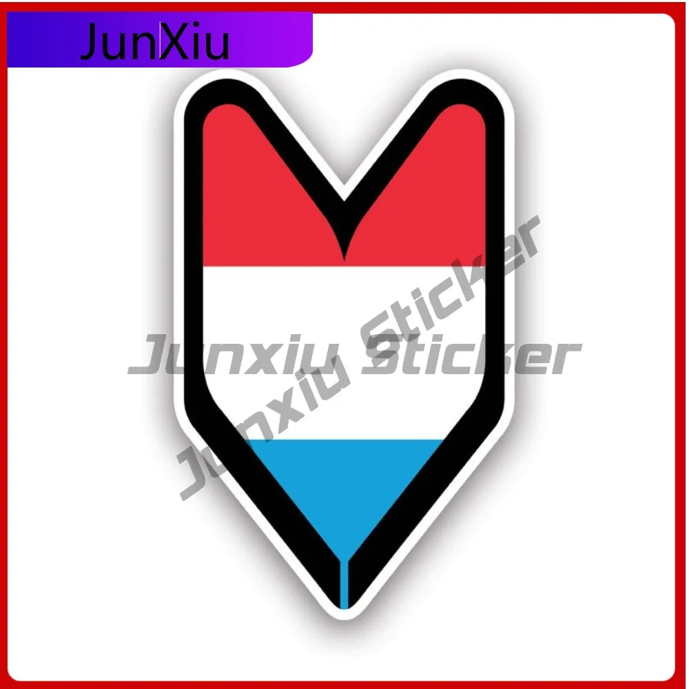 

Luxembourger Driver Badge Waterproof Weather Resistant Racing For Helmet Bumper Truck No Residue Easy Apply Accessories Cool