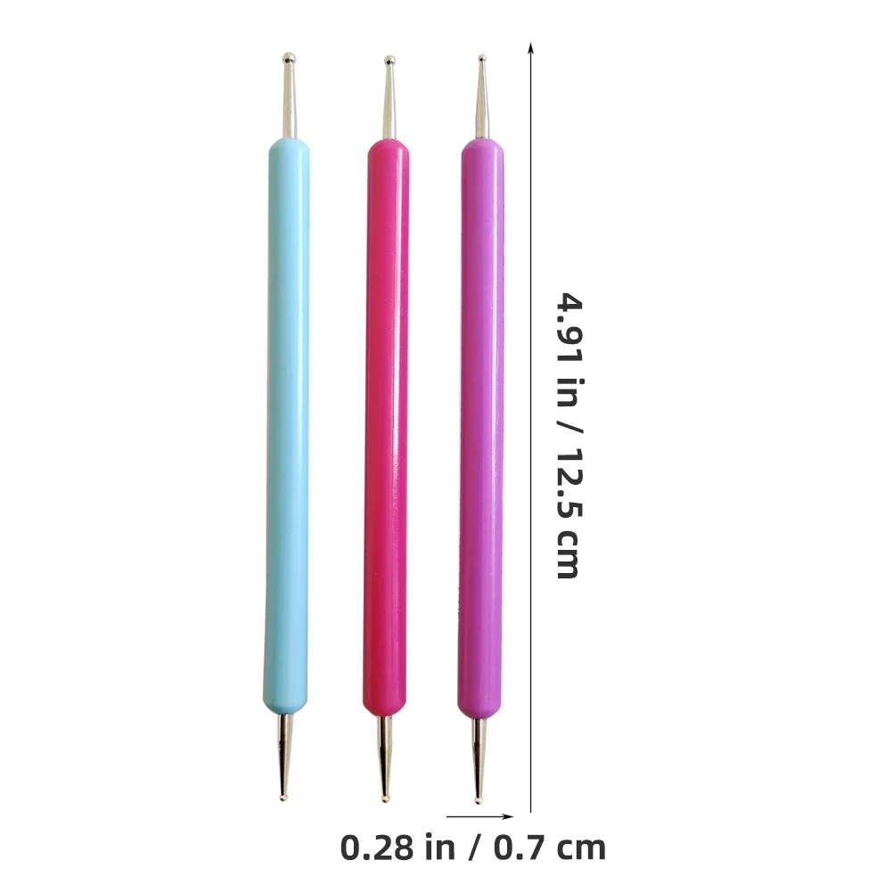 5 個ネイルアートドットツールパターントレーススタイラス描画ペンマニキュアペイントツールネイルデコレーションエンボスドットツール