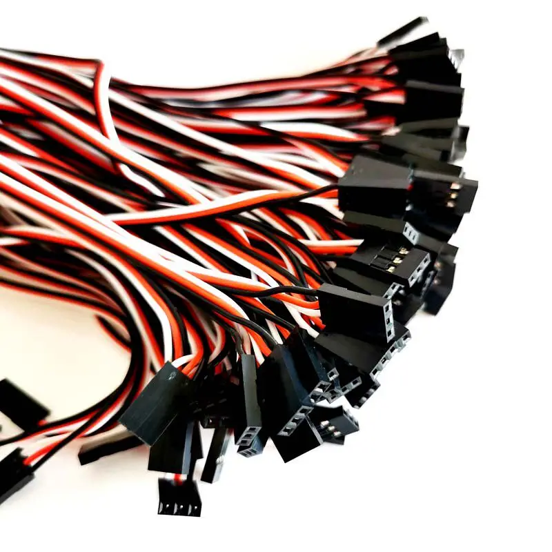 10pcs Rc Model Aircraft Accessories 30-Pin Servo Extension Cables 15cm 20cm 30cm 50cm 60cm Servo Extension Cable