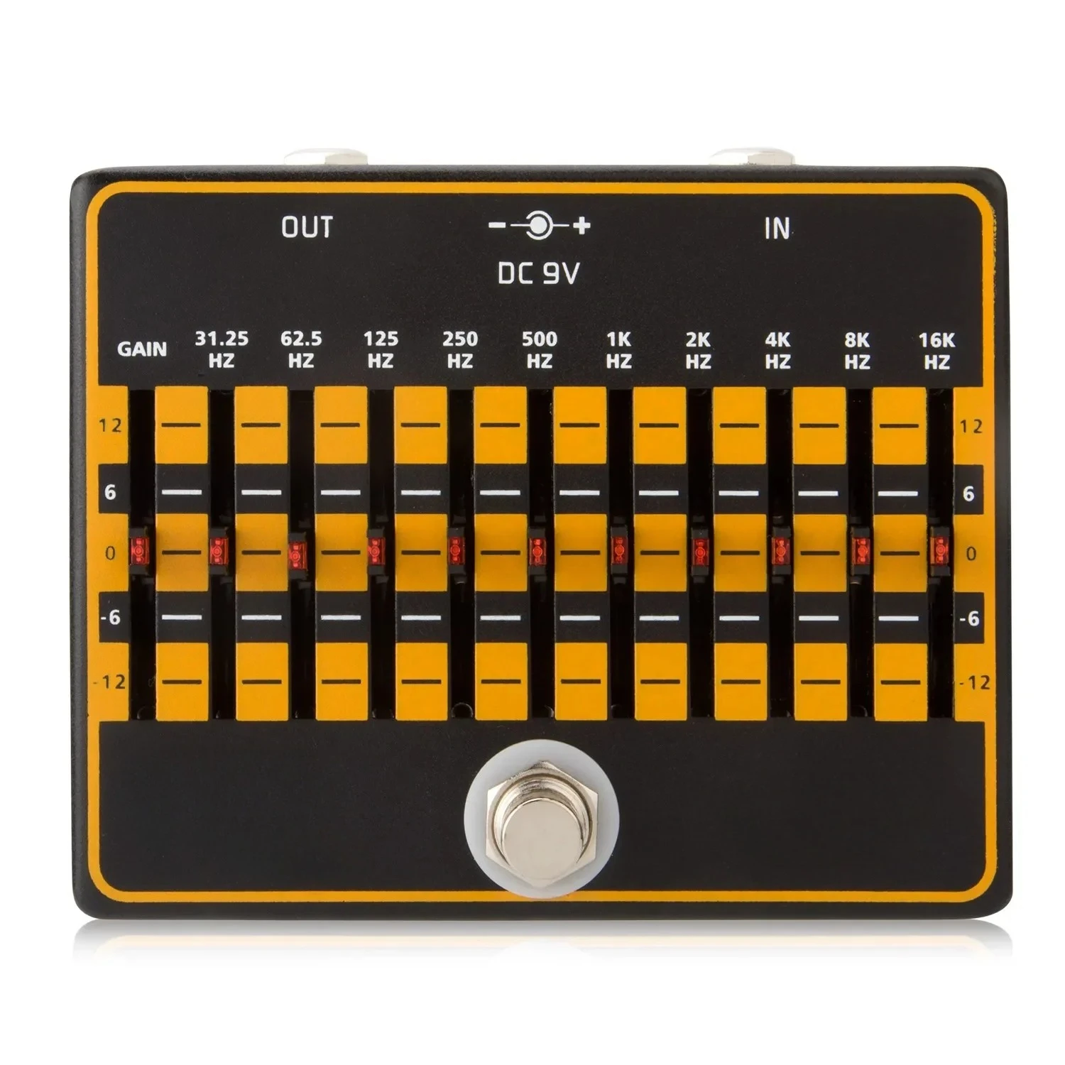 EQ Equalizer Single Block 6 Segment 10 Segment Adjustment  Acoustic Guitar Bass Universal Gain Control 2 Outputs