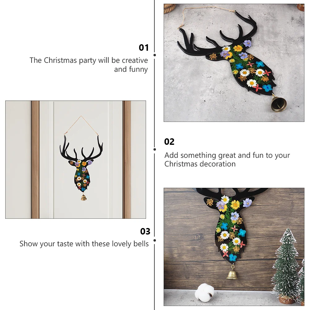 

1 Set Deer Head Silicone Mold Christmas Bells Xmas Tree Pendant For Party Decoration Elk Head Diy Mold Xmas Decor Bells Pendants