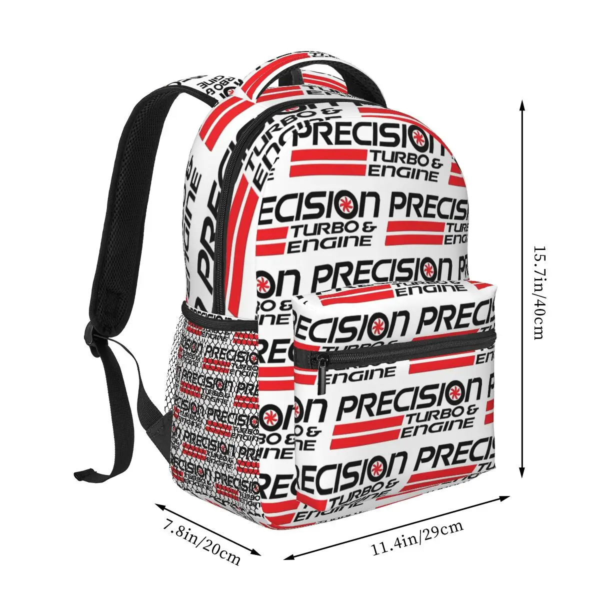 Precision Turbo Engine Logo Student Backpack School Bag Hiking Travel Daypack for Men Women Fashion Bookbag Shoulder Bags