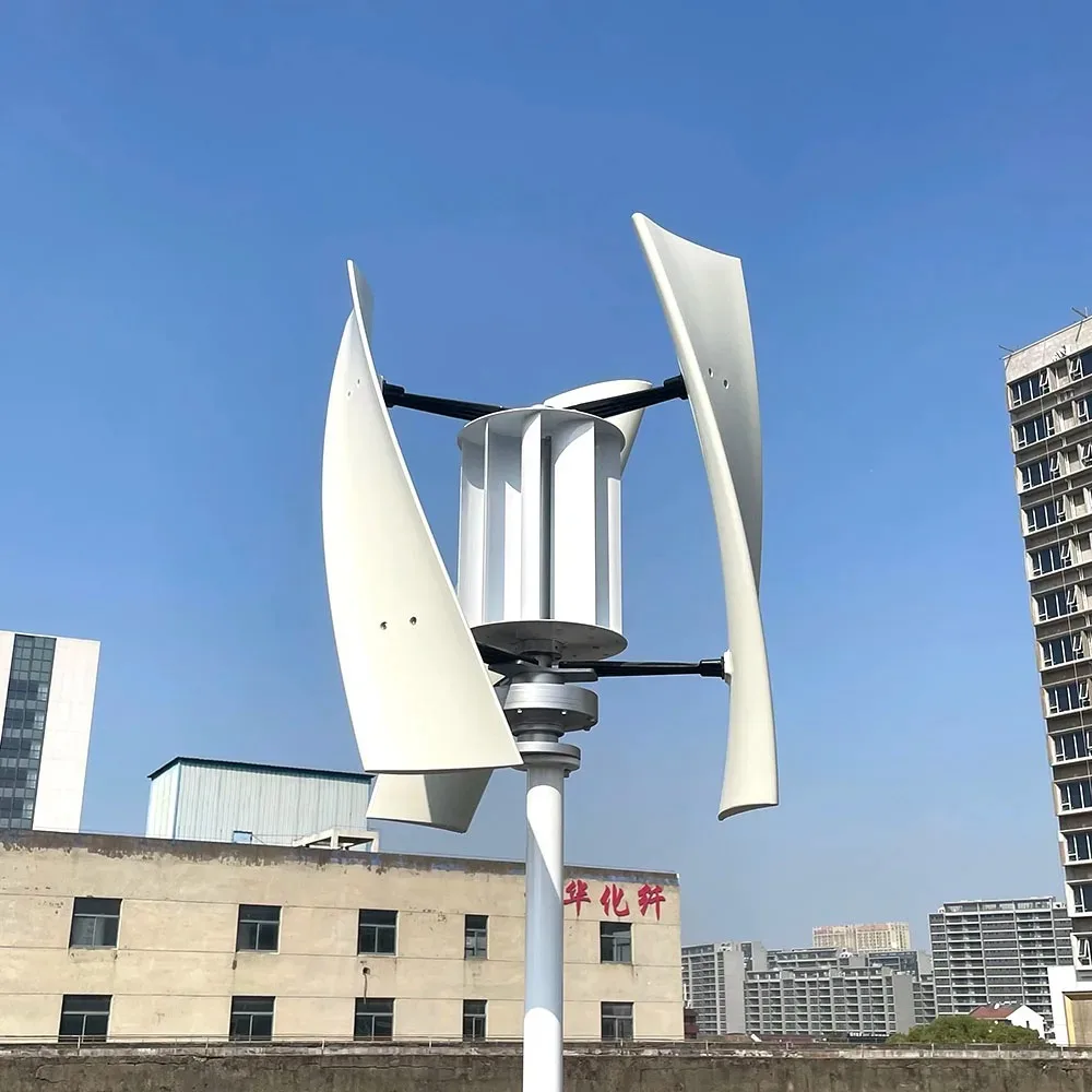 8000W 10KW Vertical Axis Wind Turbine Generator Low Noise Low Start Wind Speed Home Appliance For Off Grid System Output 220V