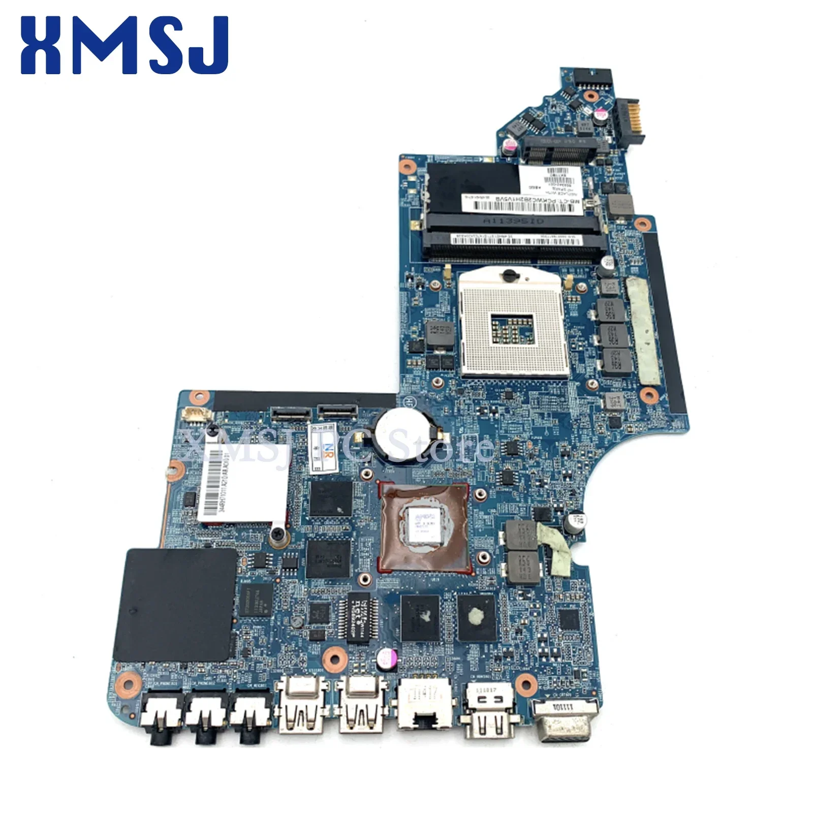 XMSJ para placa-mãe de laptop HP Pavilion DV6T DV6-6000 665342 -001 665342 -601 659148 -001 teste completo da placa principal HD6770 GPU DDR3