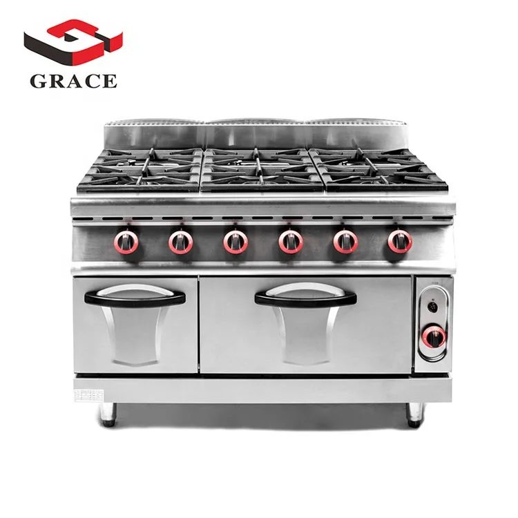 Brands Professional 6 Range Marine Stove Machine Electric Gas Cooking Range With Oven