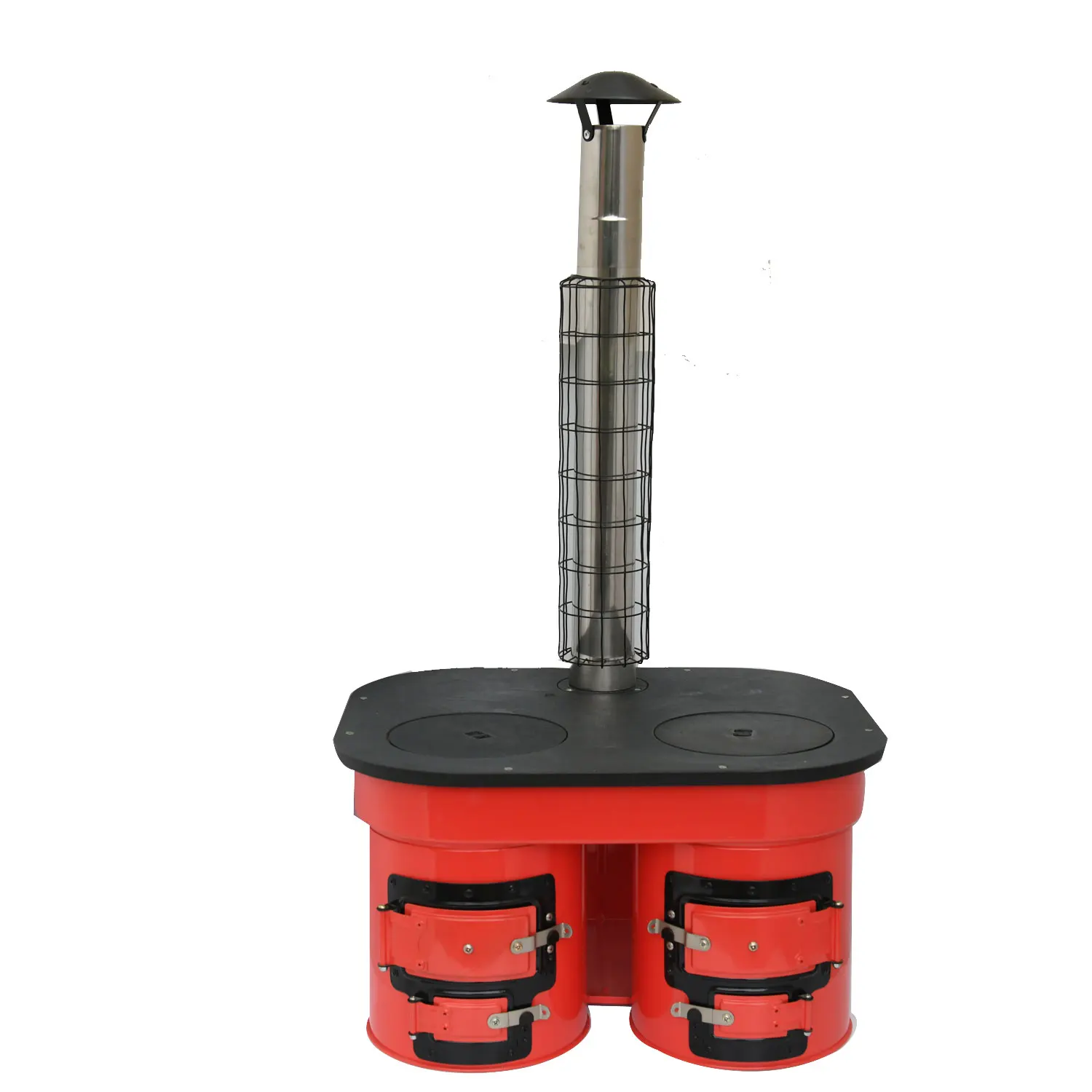 

SSM Big Cast Iron Stove Top for Party in Outdoor With Two Independent Combustion Chamber