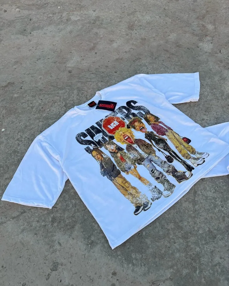 

2025 Y2K Trendy Prints T Shirts Stylish Casual Tops for Both Men and Women Streetwear