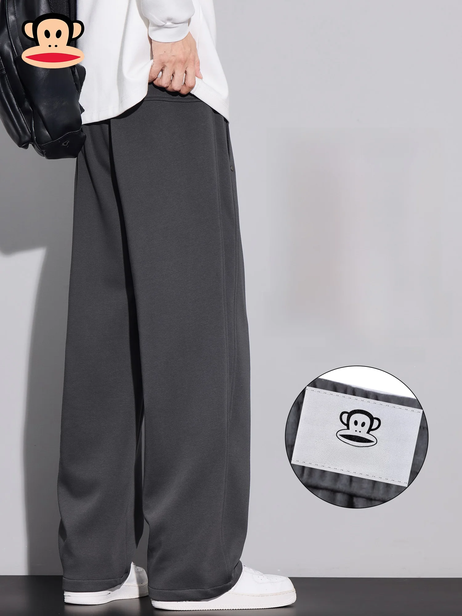 

PaulFrank Comfortable Straight Leg Casual Pants Men's Spring New Loose Drapey Sport Long Trousers Casual Faion Polyester Co...