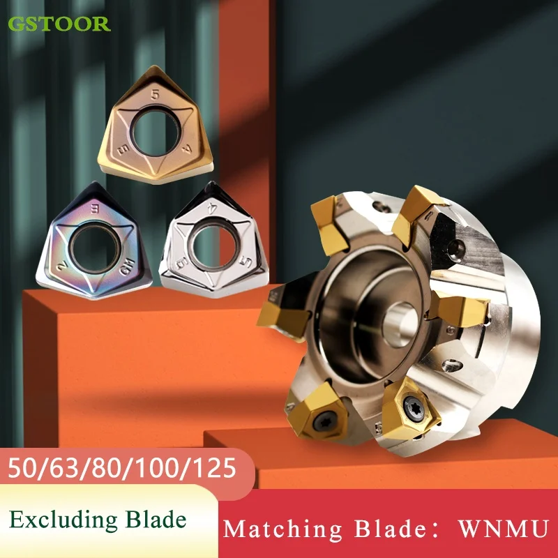 

MFWN90050R-4T 63R-5T 80R-6T 100R-7T 125R-8T 160R-10T Fast Feed Milling Cutter Arbor WNMU08 Carbide Inserts Cutting Holder