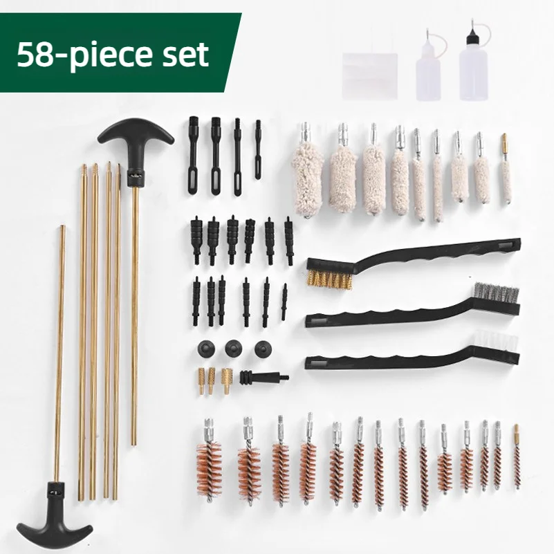 58-piece gun cleaning kit, Amazon bestseller, includes gun barrel brushes and tools for gun maintenance and cleaning