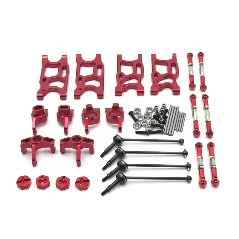 9PCS for LC Racing 1/14 WLtoys 144001 1/12 124016-17-18-19 RC Car Upgrade Parts Tie Rod, Steering Cup, Swing Arm