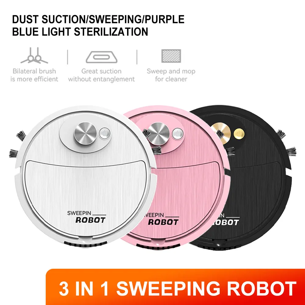 Intelligent Home Cleaning Tools Cleaner 3 in 1 Intelligent Sweeping Robotic Vacuum Low Noise Floor Sweeper Automatic Household