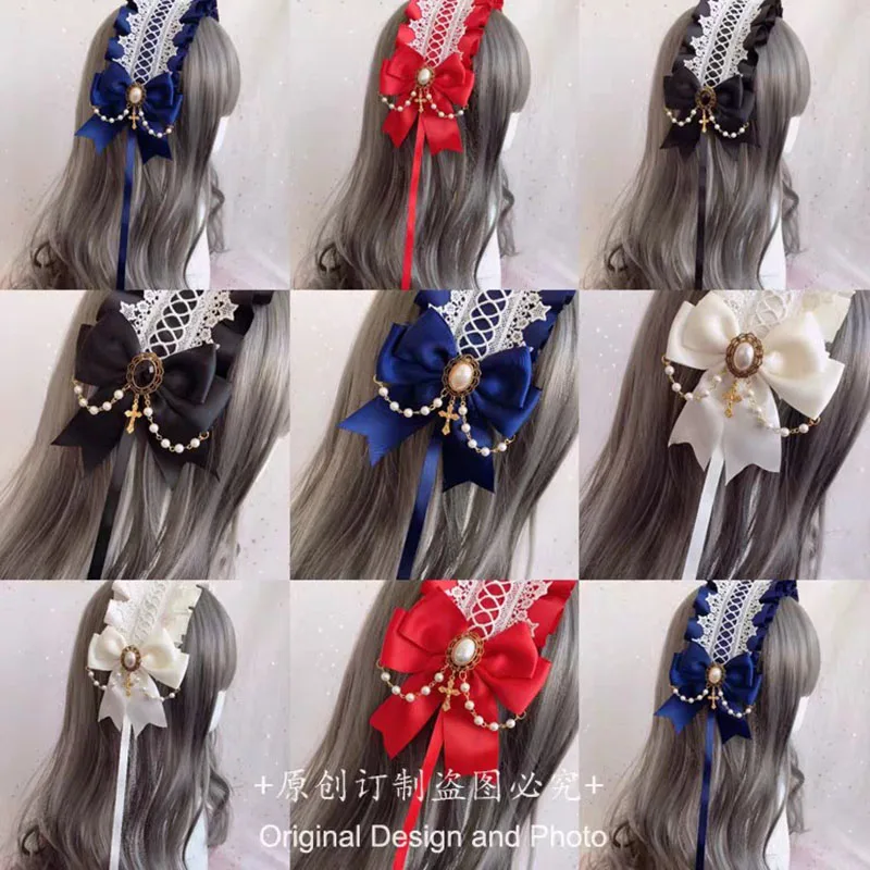 Lolita Mũ Đội Đầu Phong Cách Nhật Bản Đậm Ngọt Phụ Kiện Tóc Người Giúp Việc Đầu Gothic