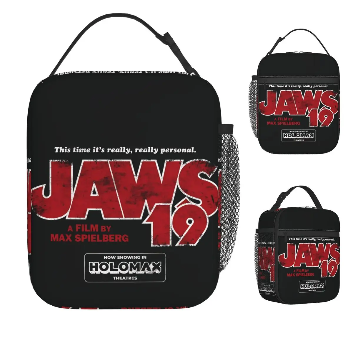 

Сумка для обеда Jaws 19, школьный ланч-бокс для девочек, эстетичная графическая сумка-тоут, сумки для еды, водонепроницаемая сумка-холодильник