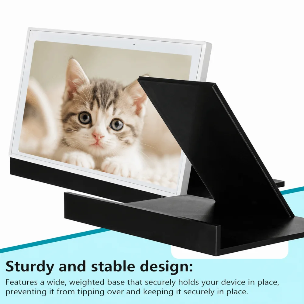 Non-Slip Base Desktop Stand Widened Base Tool-Free Setup Display Stand Bracket Sturdy Space-Saving Calendar Mount Desk Setup