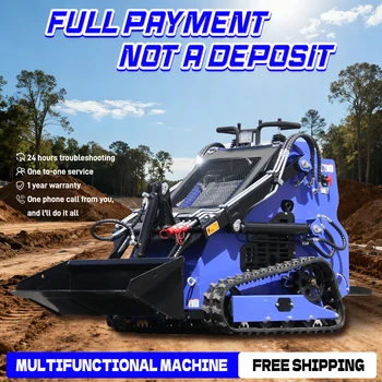 รถตักล้อยางไฮดรอลิก 22 แรงม้า แบบตีนตะขาบ พร้อมถาดและงา - ใช...