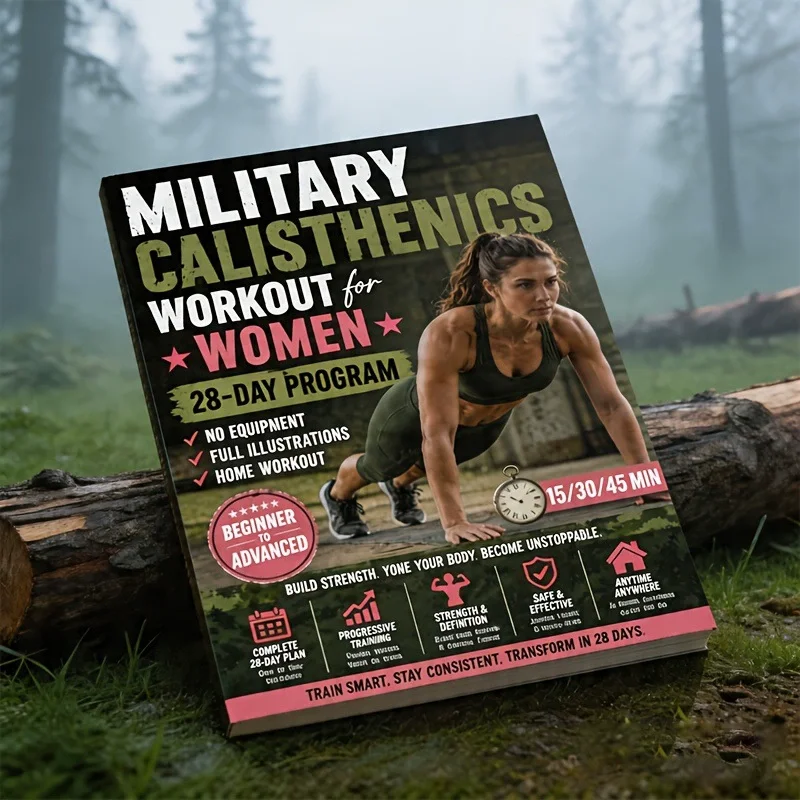 English Book Calisthenics Workout for Women - 28-Day No-Equipment Home Exercise Program NoteBook