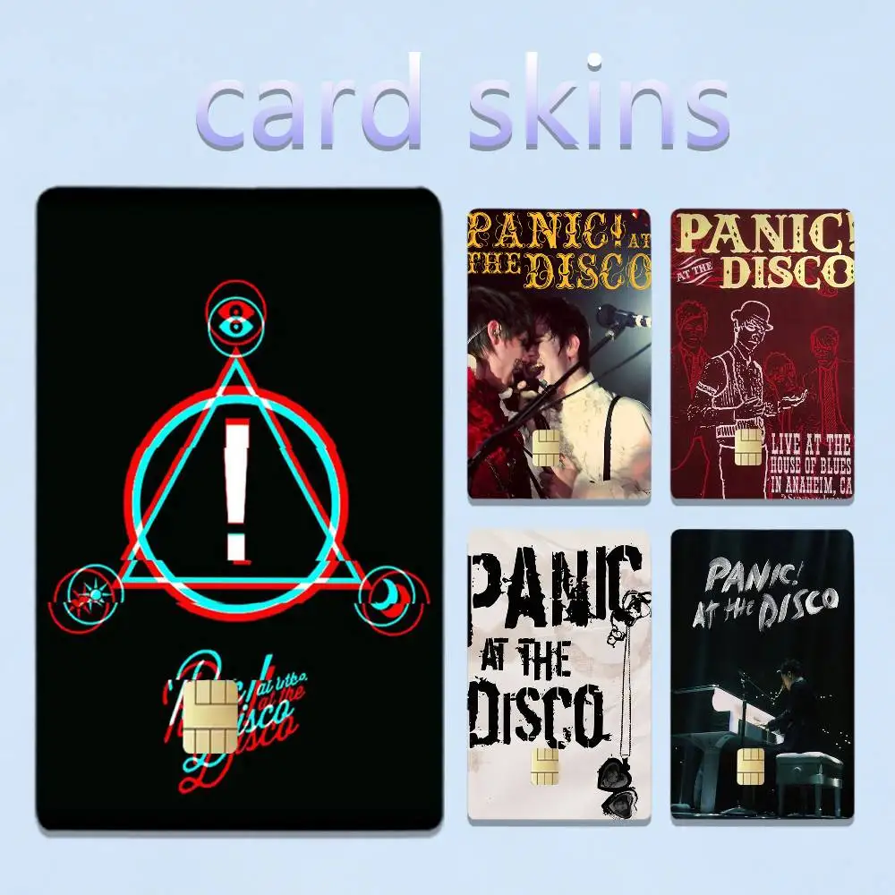 P-Panic At The D-Disco 4pcs 1Set Card Stickers Small Waterproof Chip 4PCS Card Sticker Anti-Scratch