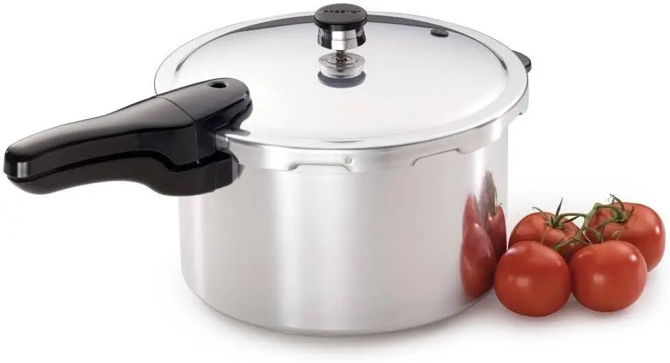

8-Quart Aluminum Pressure Cooker: Fast Cooking, Energy Saving, Preserves Nutrients