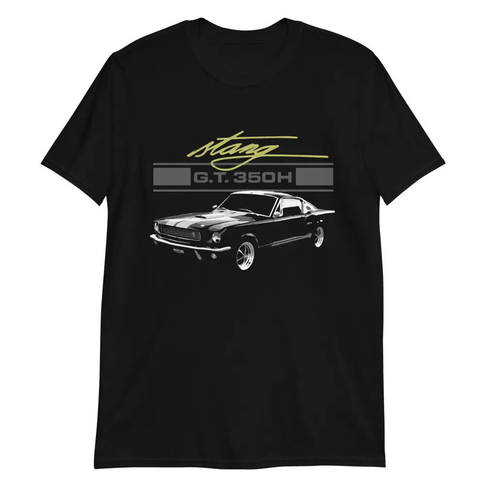 Vintage Mustang GT350H America Muscle Car Collector Gift T-Shirt New 100% Cotton Short Sleeve O-Neck Casual Mens T-shirt