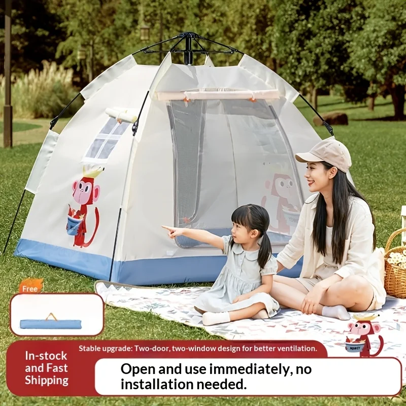 

Портативная складная мини-палатка для игр в помещении и на улице с сумкой для хранения, простая в установке, идеальный подарок на праздник, мини-домик для игр