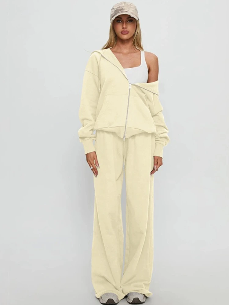 

Женские осенние толстовки на молнии и длинные брюки, комплект из 2 предметов, повседневная толстовка с капюшоном, спортивные штаны, костюм, женские спортивные костюмы, уличная одежда