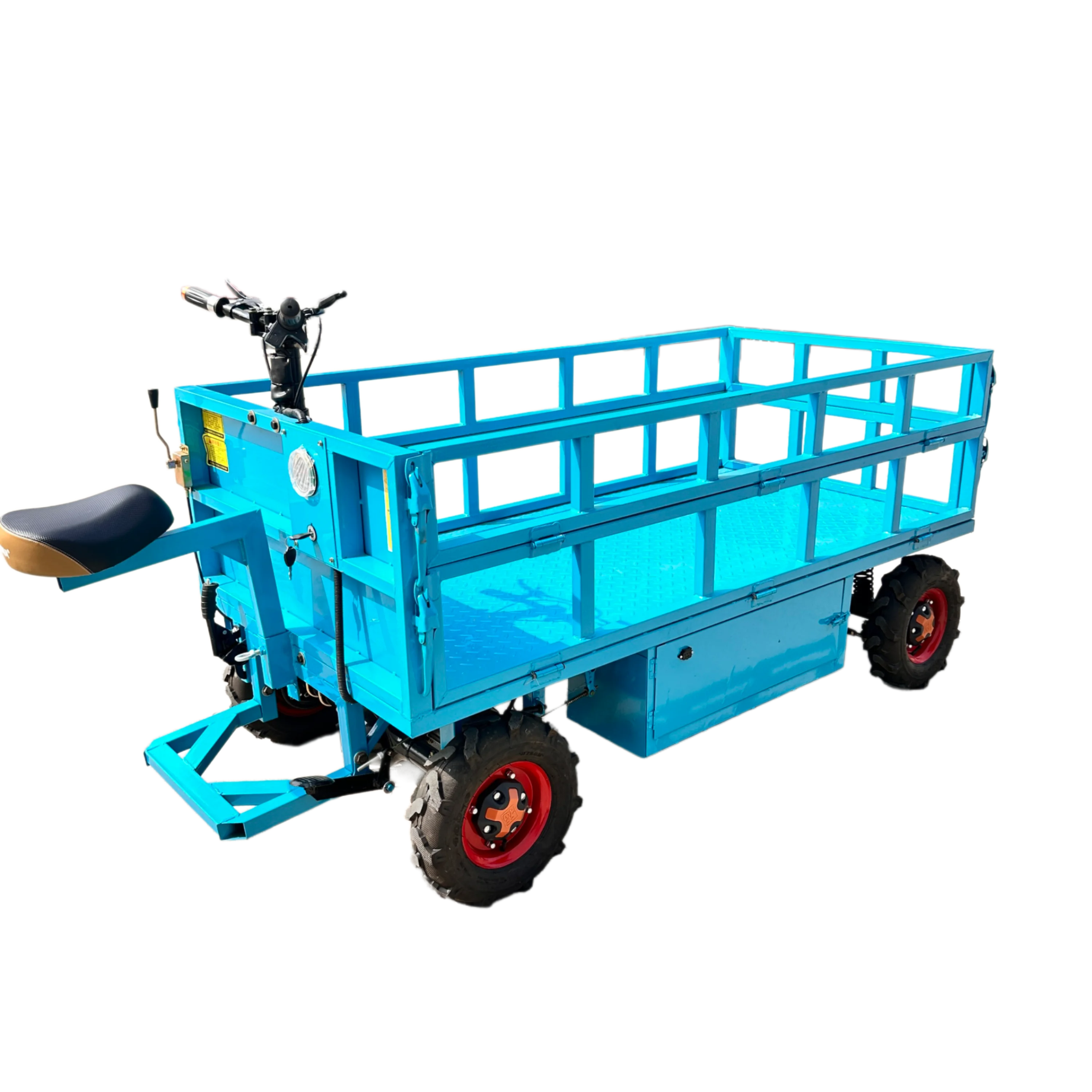 Electric platform trolley battery driven core motor 220V building materials shopping log material handling equipment