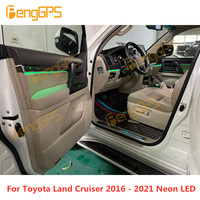 Car Ambient Light Dashboard Display For Toyota Land Cruiser 2016 - 2021 Neon LED Screen Multimedia Lamp GPS Navi Unit