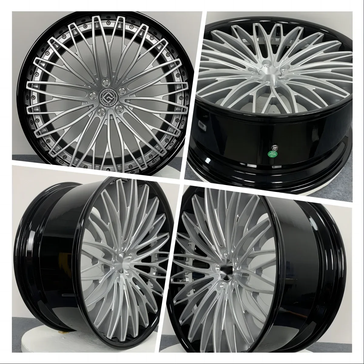 Custom 5x120 5x110 Luxury Carbon Fiber 3-Piece Forged Alloy Wheel Rims 18x9.5/19x9.5/20x8.5/20x9.5 Passenger Car Wheels Tesla