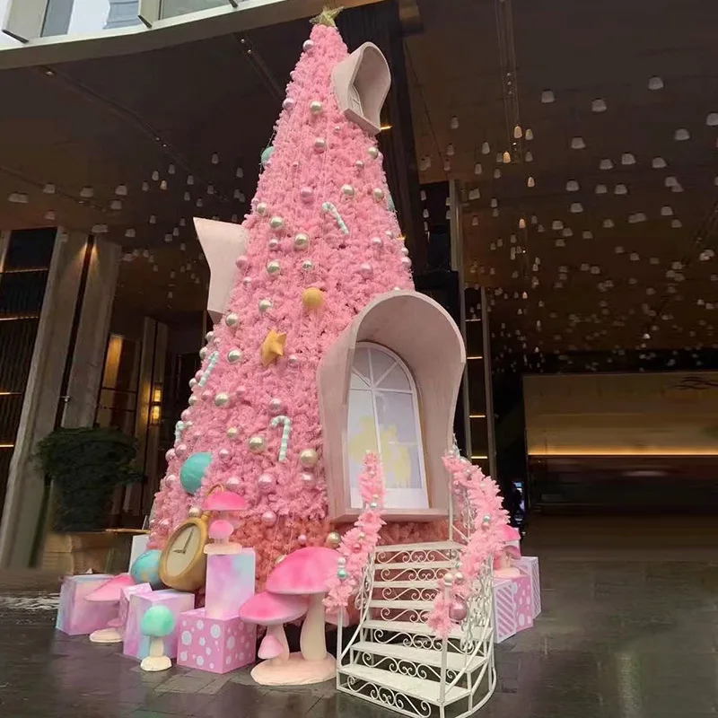 Large Christmas Tree, Creative Outdoor Decoration, Mall Hotel Decor, 8FT LED Lights, Festive Holiday Display