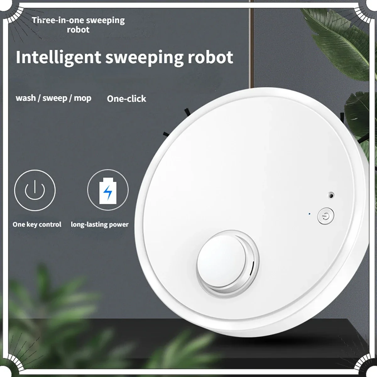 

Automatic Robot Vacuum Cleaner 3-in-1 Sweeping Household Wet and Dry Ultra-Thin Wireless Smart Cleaning Mopping Machine