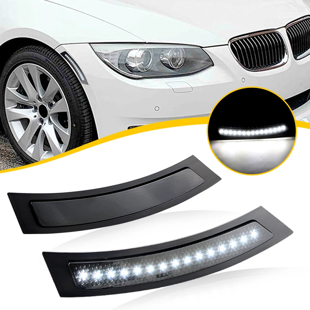 

2PCS LED Front Bumper Side marker Reflector For BMW E92 E93 3 Series 2DR Coupe/Convertible 2007-2013 Car Fender Marker Lens