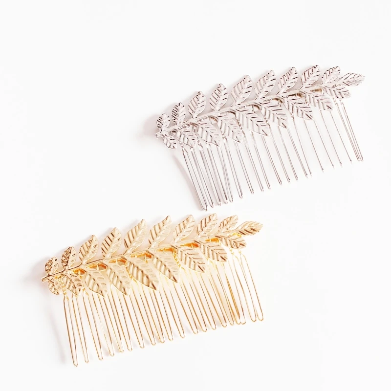 BoYuTe (5 Pieces/Lot) 89*32mm Leaf Welding 20 Teeth Hair Comb Diy Jewelry Accessories Handmade Materials