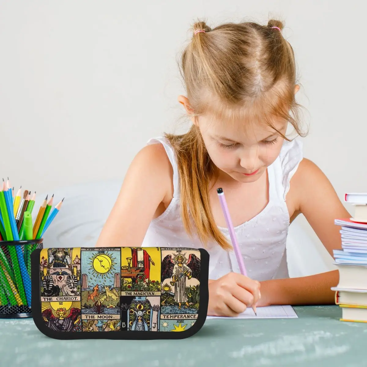 

The Major Arcana Of Tarot Pencil Case Pencil Pouch Large Capacity Pen Box Pencil Bag for Studen Gifts