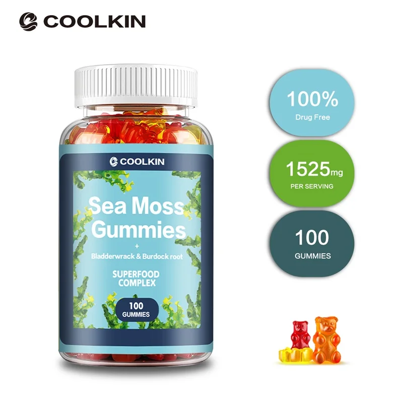 Sea Moss Gummies - Immune Support, Promote Skin and Joint Health, Gut Cleansing and Thyroid Function, Natural Detox