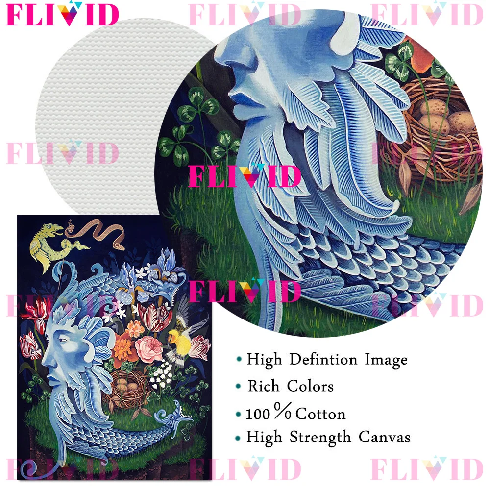 الربيع والشتاء القمر ، مجردة Natrue ماجيك ملصق فني وطباعة ، القمر السحر العبادة ، وثنية الرسم على لوحات القماش الجدارية ديكور