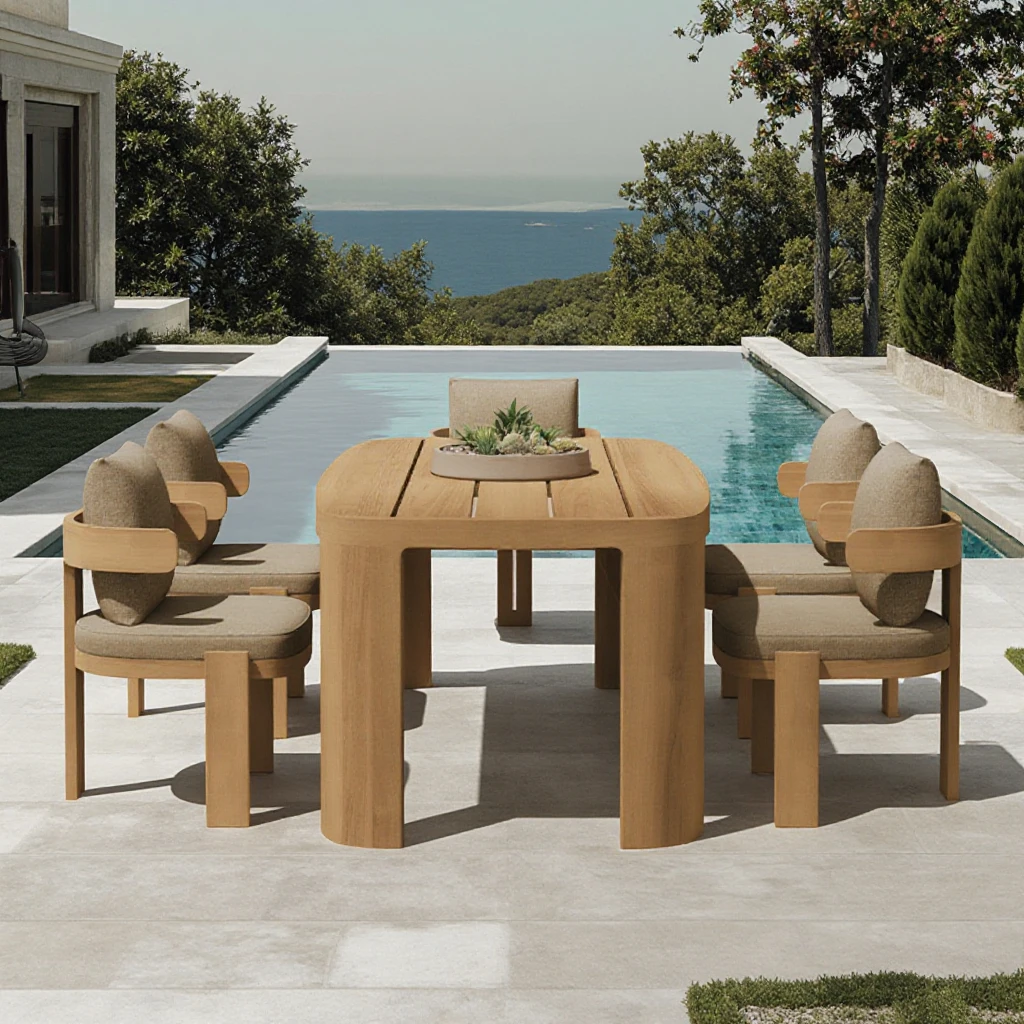 Beautiful Garden Patio Dining Tables and Chairs for Events Rattan Set Outdoor Garden Furniture