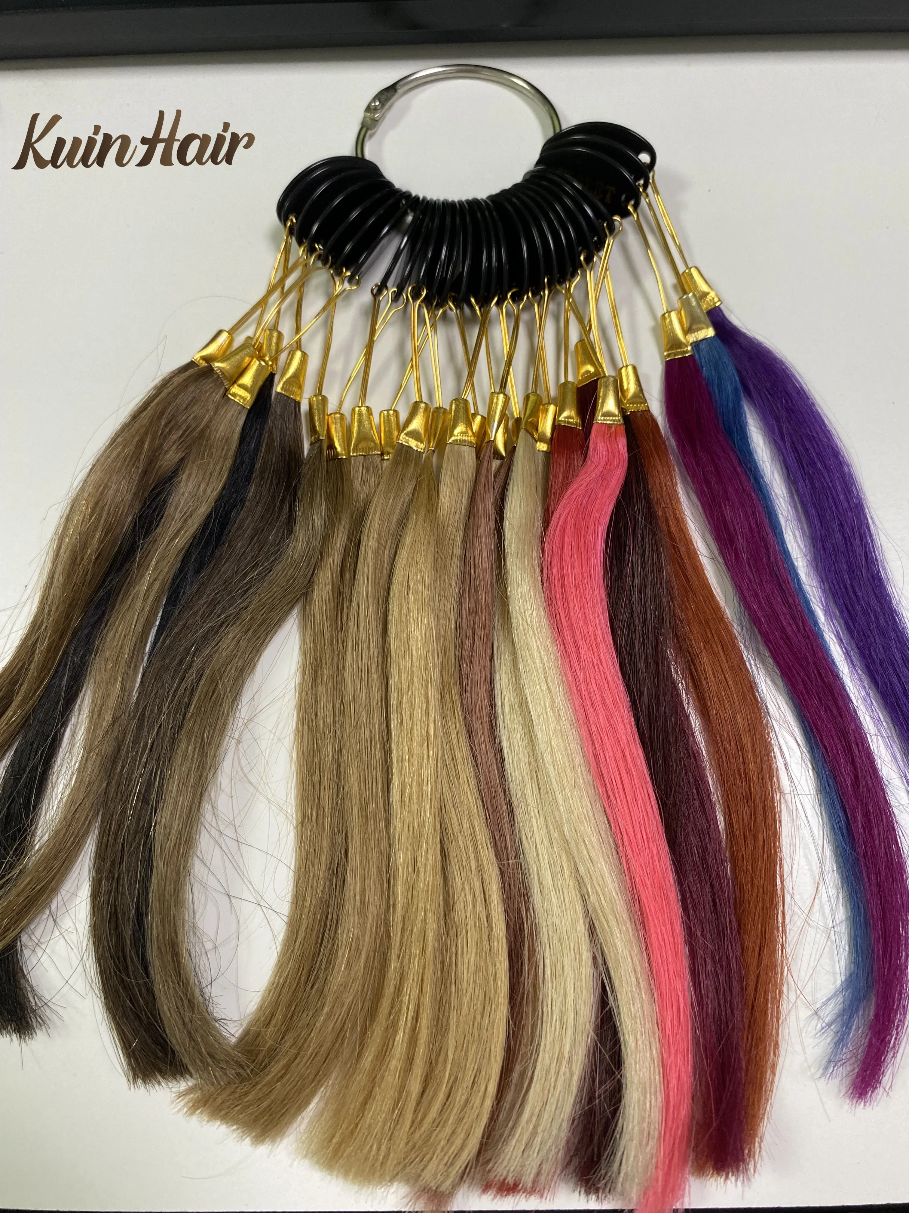 

Цветное кольцо для наращивания человеческих волос, 27 цветов в наборе