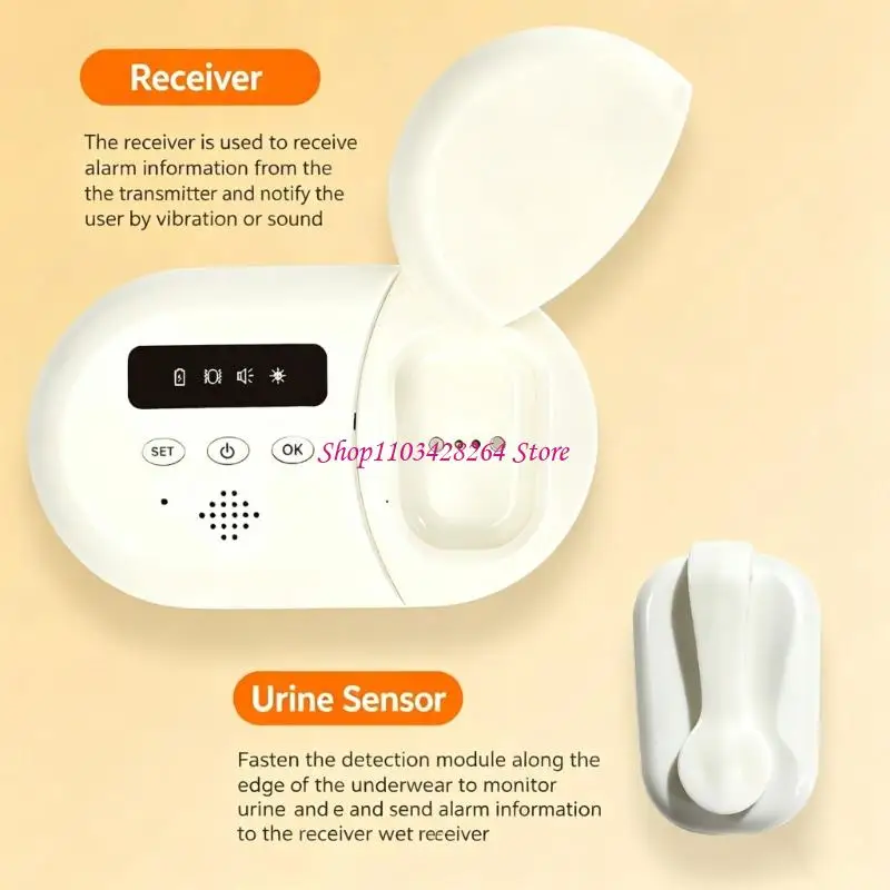  Wireless Baby Diaper Wetness Alarm With Vibration And Visual Notice For Evening Use