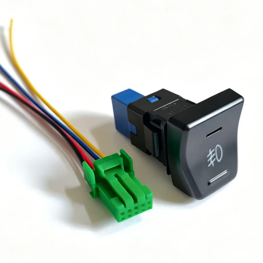 1Piece 5-Pin ON-OFF Buttons For Toyota Wildlander RAV4 Fog Lights Switch With 4-Wires Connect Cable Blue LED 12V