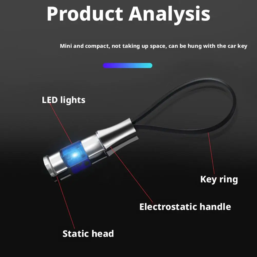Static Rod Portable Anti-Static Keychain Eliminator High Voltage Portable Key Universal Human Body Static Release Car Supplies