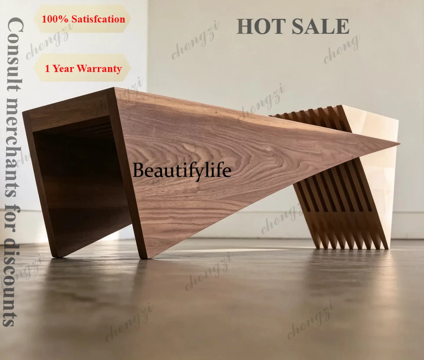 B567 New Chinese ash wood solid wood tea table 2026 new creative design modern simplicity