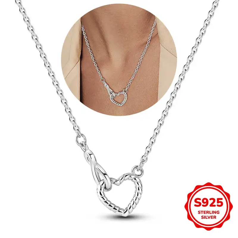 The New 925 Sterling Silver Eternal Love Necklace Is Suitable for All Women to Wear and Is the First Choice for Gift Giving, Ann