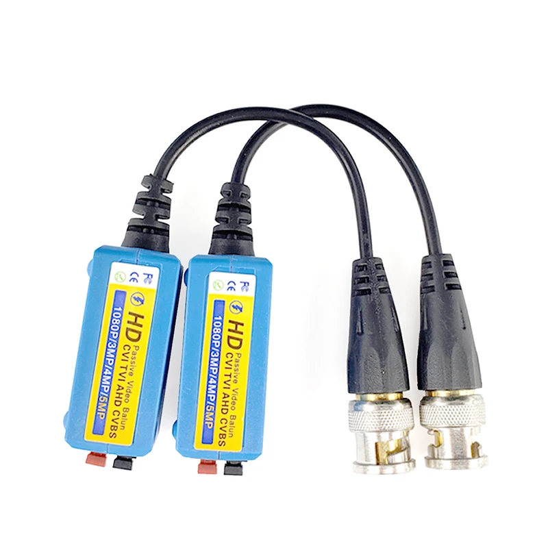 10 Pairs Video Balun 1080P 3MP 4MP 5MP BNC converter, Analog to RJ45 Twisted Transceivers for CCTV Camera