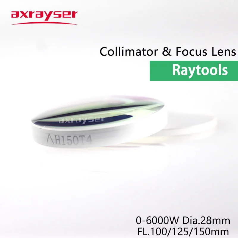 Raytools Collimator & Focus Lenses 0-6000W Dia.28mm FL.100/125/150mm for Fiber Laser Head BT210 BM109 Bodor Machine