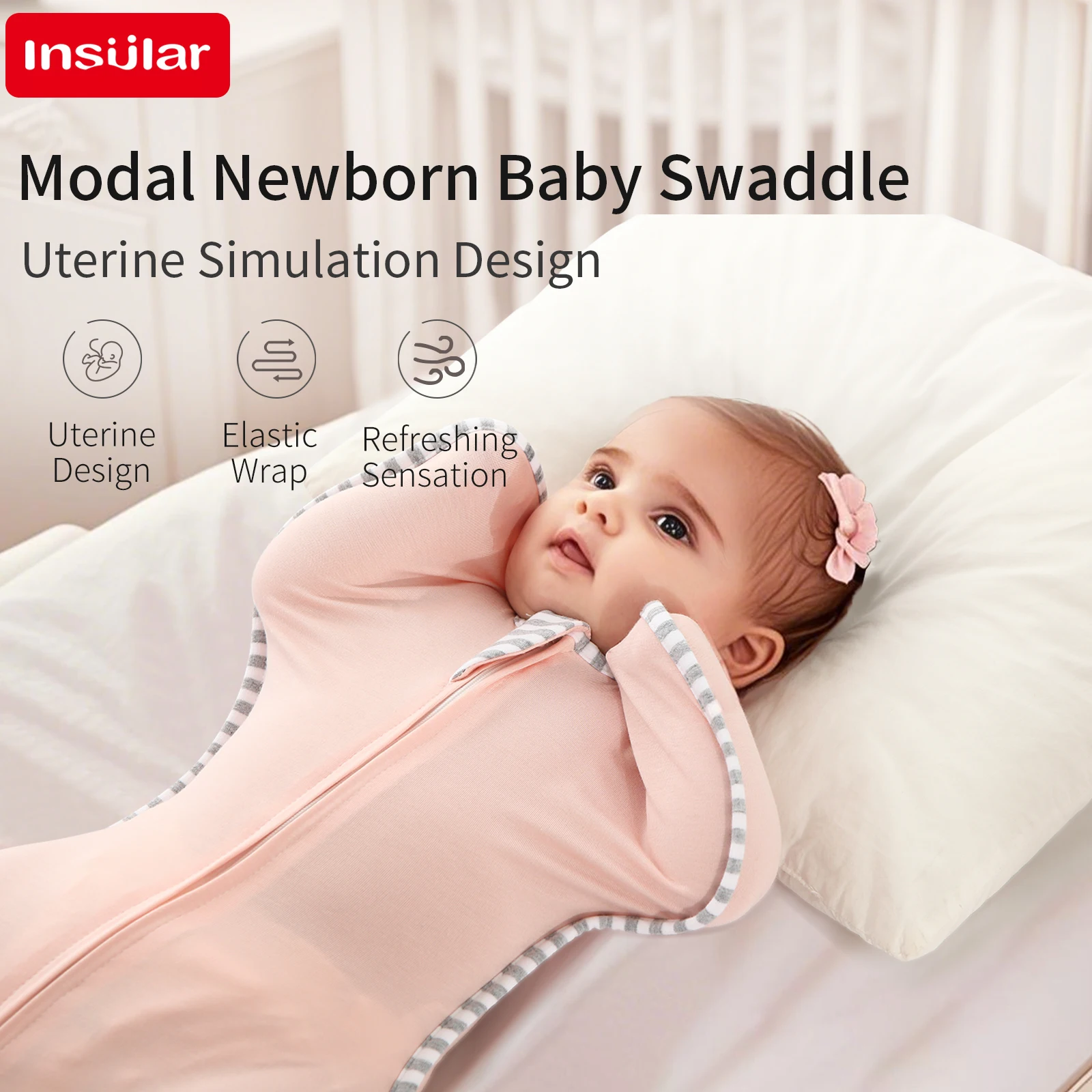 

INSULAR Infant Anti-kick Sleeping Bags Comfortable Baby Sleepwear Newborn Anti-Reflex Sleepsack Breathable Surrender Type 0-1Y