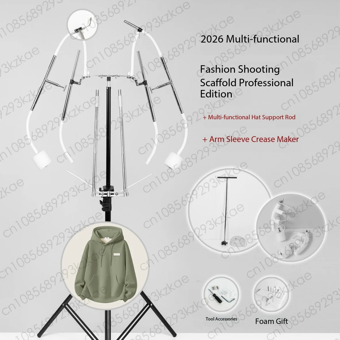 2026 Multifunctional Clothing Shooting Styling Rack Professional Edition, Clothing Photography Model Hanger