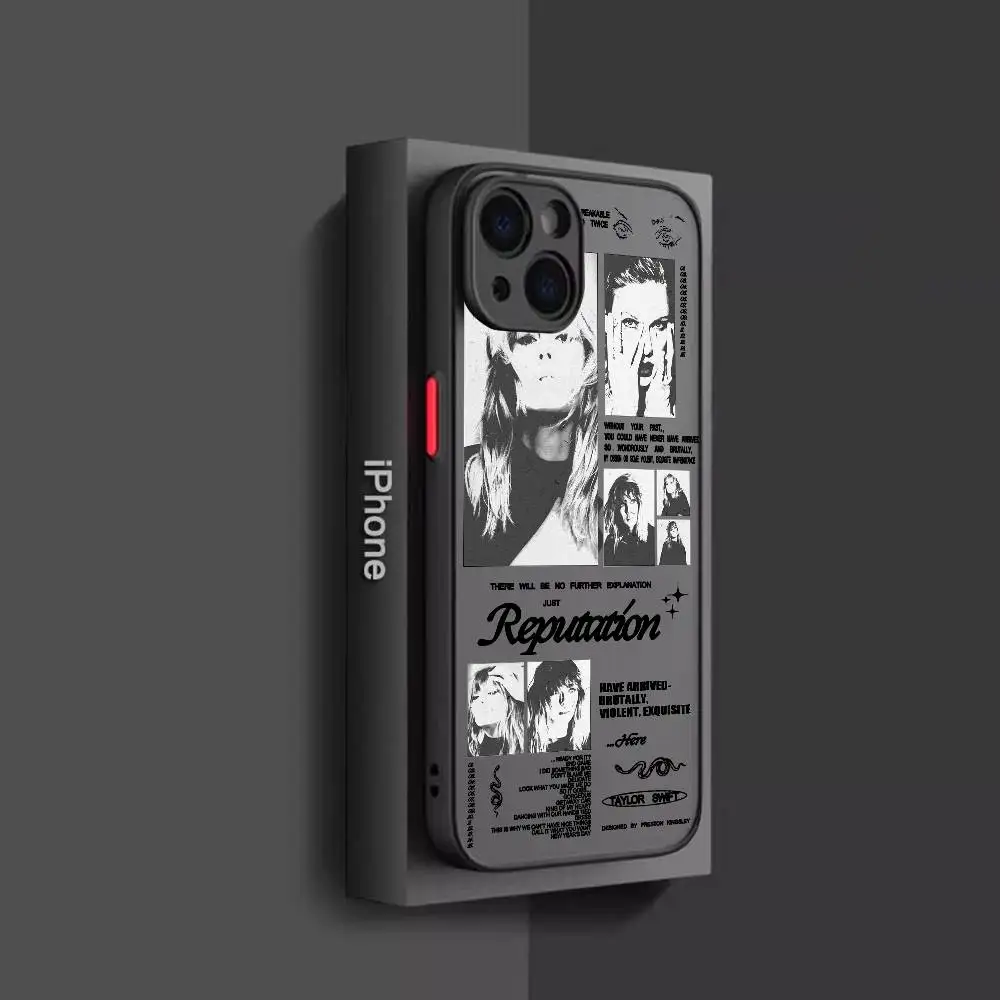 เคสโทรศัพท์ลายเทย์เลอร์ ไอซ์ลิน สวิฟท์ สำหรับ iPhone 16 15 14 X XR XS 7 8 Plus 11 12 13 Pro Max 13 Mini แบบด้าน