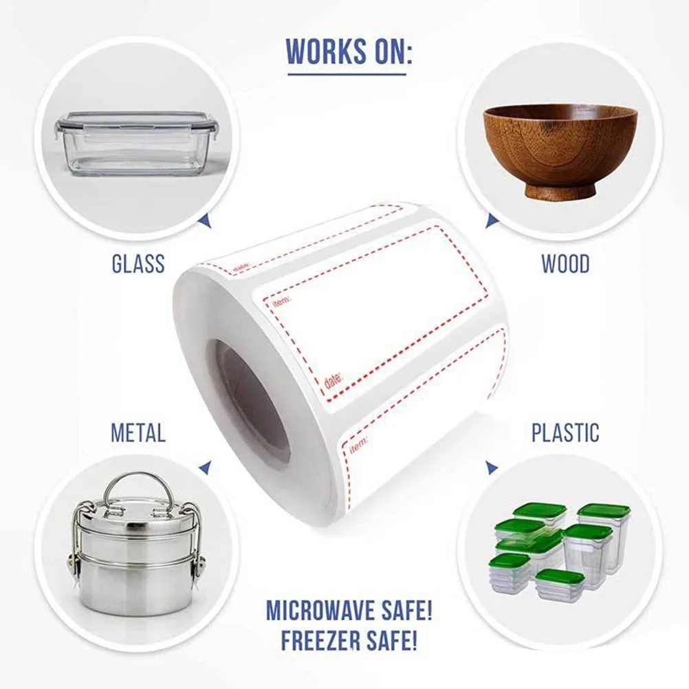 

Наклейки с датой для записи, многоразовые этикетки-бирки для пищевых контейнеров, организация кухонной кладовой, учебные проекты в классе